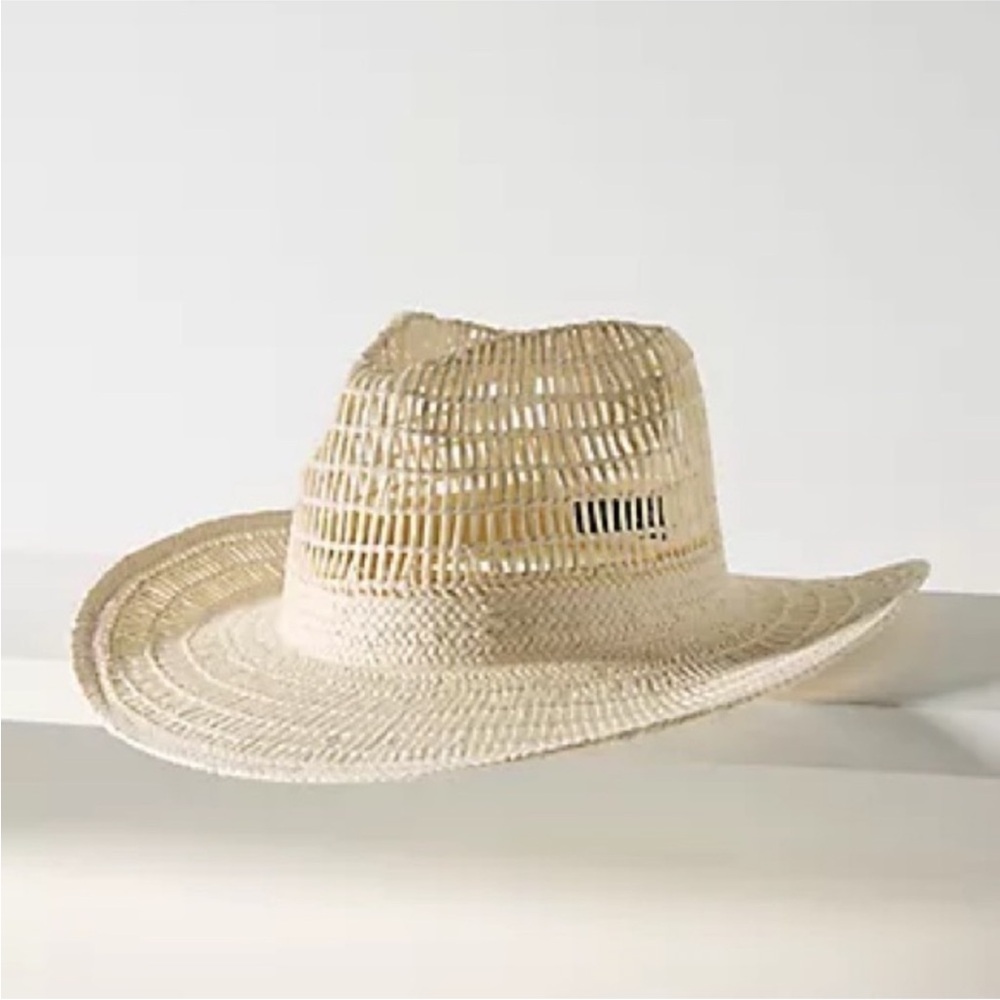 Wyeth Geo Open-Weave Straw Rancher from Anthropologie